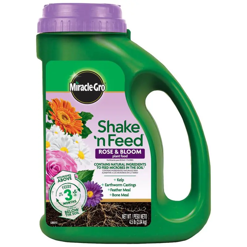 Miracle-Gro Shake ‘N Feed Rose & Bloom Plant Food – 4.5 lb Resealable Bag