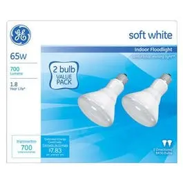 Miser Indoor Reflector Flood Light Bulbs – 65-Watt, 2-Pack