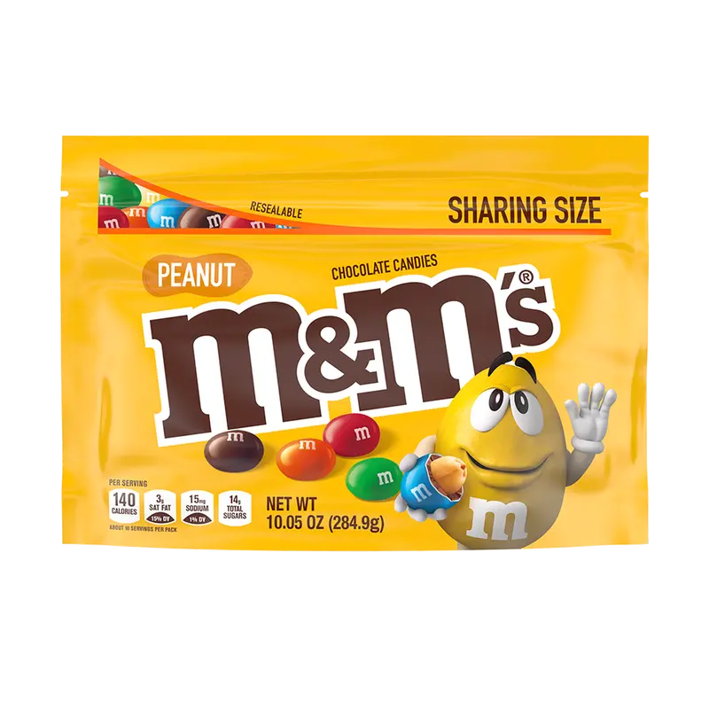 M&M’s Peanut Chocolate Candy Mix – Individually Wrapped Bite-Sized Treats