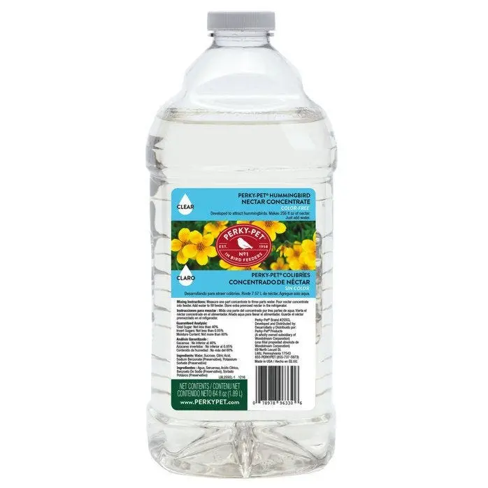 More Birds Clear Hummingbird Nectar Concentrate – Sugar-Free, No Dyes