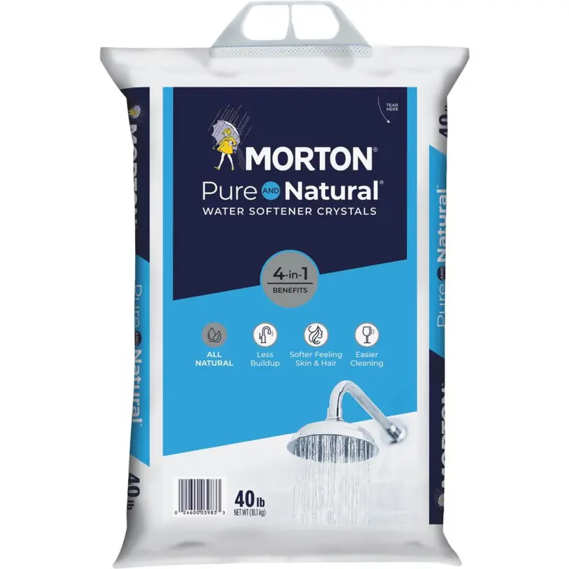 Morton Water Softener Salt Crystals – 40 lb Bag