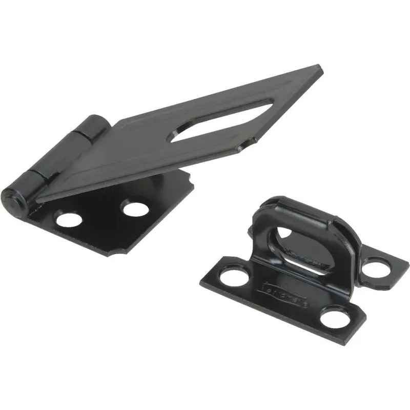 National Black Non-Swivel Safety Hasp – 3-1/4″