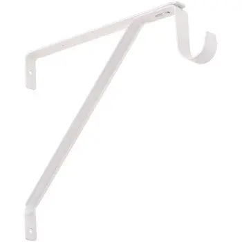 National N234-971 White Shelf and Rod Bracket – Supports 12-Inch Shelves