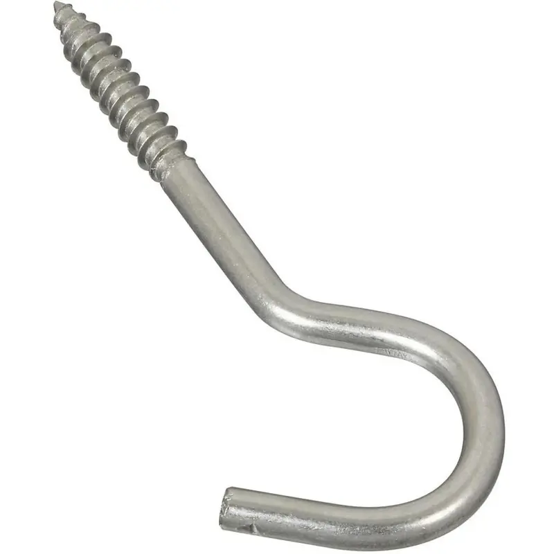 National Stainless Steel Screw Hook – 1/4″ × 4-1/4″