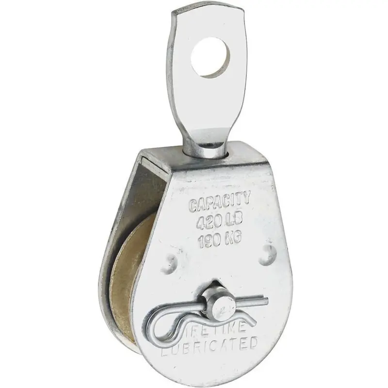 National Steel Rope Pulley with Single Swivel Eye, 1-1/2″ Outer Diameter
