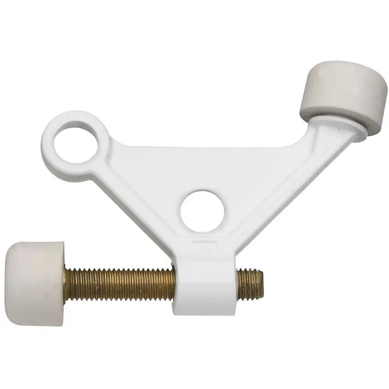 National Zinc Hinge Pin Door Stop – White Finish for Standard Doors