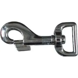 Nickel Bolt Snap with Loop Swivel Eye – 1 x 3.125-Inch