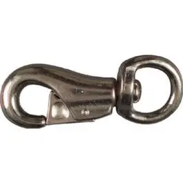 Nickel-Plated Cattle Snap Hook – 1 x 4.125-Inch