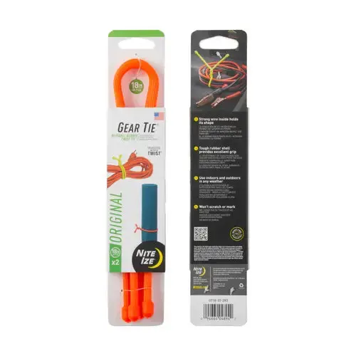 Nite Ize Gear Tie Reusable Twist Tie – Flexible Rubber Cable Organizer
