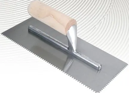 Notched Trowel – 3/16 in × 5/32 in Square Notch