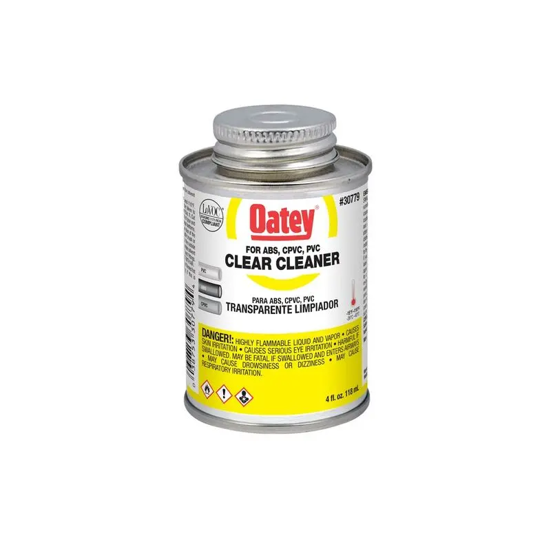 Oatey Clear PVC Cleaner for Solvent Welding Applications