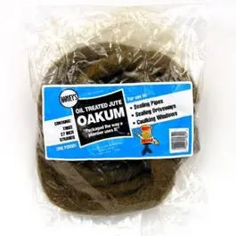 Oil-Treated Jute Oakum – Brown, 1-Pound Roll