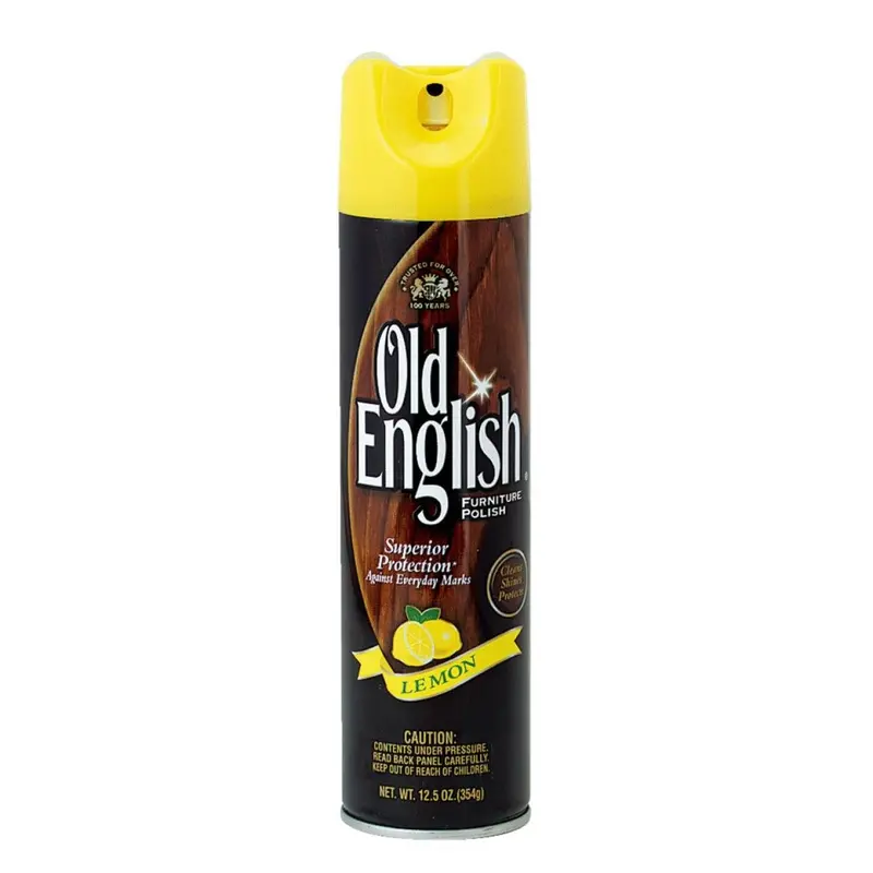 Old English Lemon-Scented Wood Polish – 12.5 oz Bottle for Restoring Shine