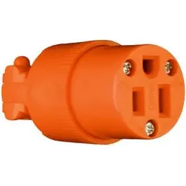 Orange 2-Pole 3-Wire 15-Amp 125-Volt Residential Vinyl Construction Connector