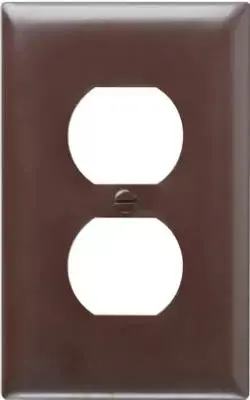 Pass & Seymour Brown Nylon Single-Outlet Wall Plate