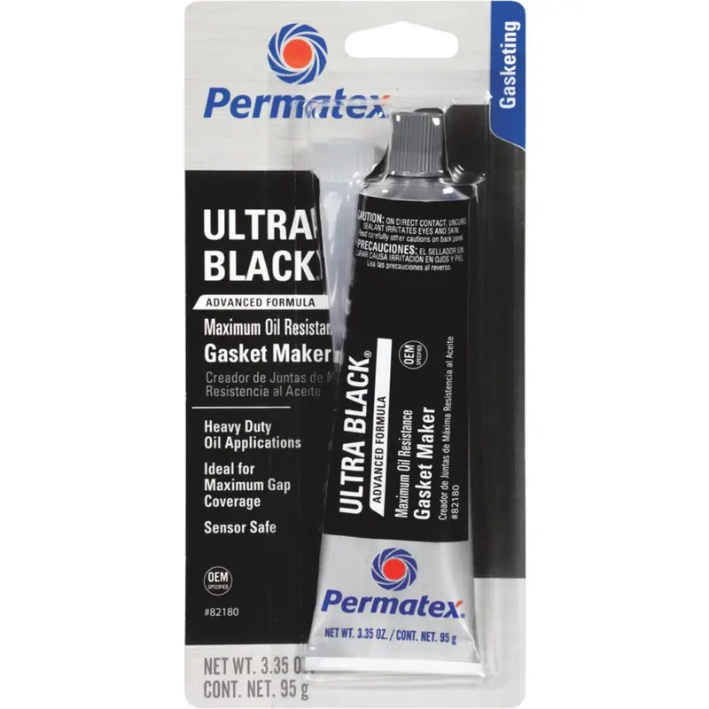 Permatex Ultra Black High-Performance Silicone Gasket Maker – 3.35 Oz Tube