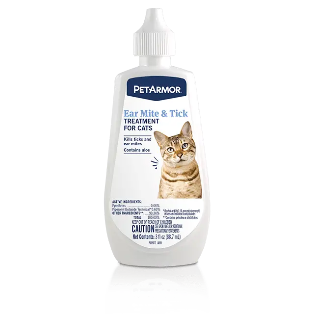 PetArmor Ear Mite & Tick Treatment for Safe, Effective Feline Care