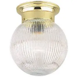 Polished Brass Ceiling Light Fixture – 6-Inch Diameter