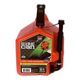 Portable Steel Gas Can — 2.2-Gallon Capacity