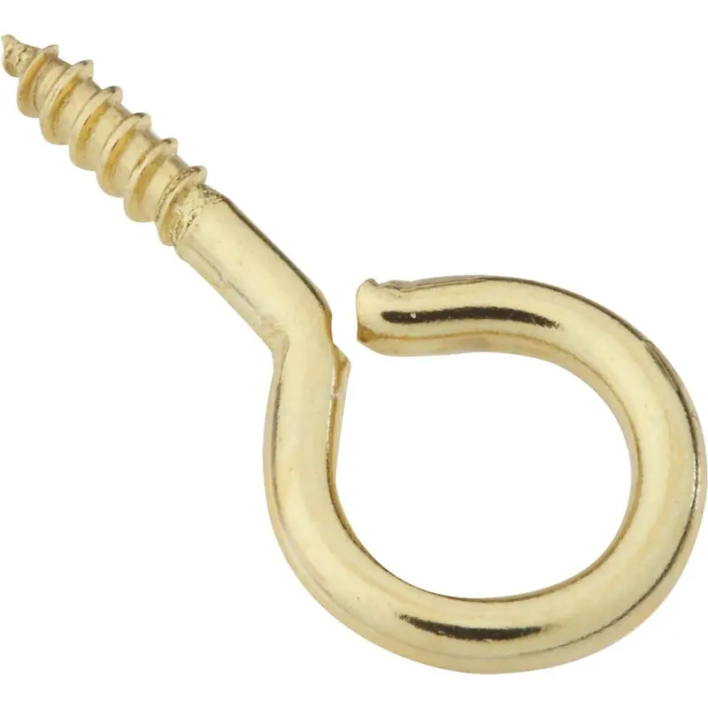 Premium Brass Screw Eye – #12 Size, 5-Pack