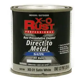 Premium Oil-Based Satin Paint – White, 1/2 Pint