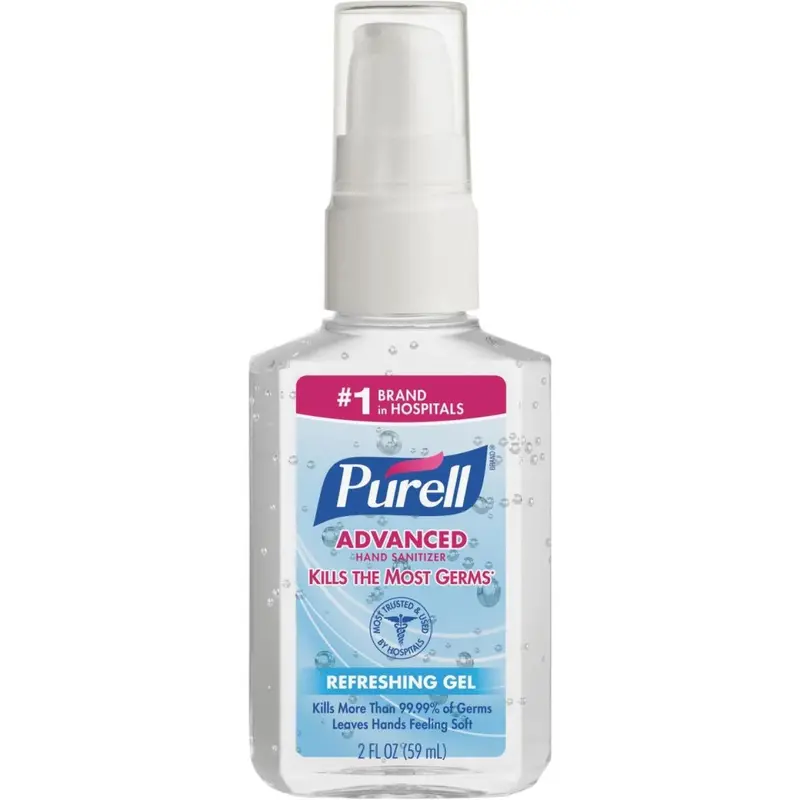 Purell Advanced Hand Sanitizer – 2 oz Gel with Pump Dispenser, Alcohol-Based Protection
