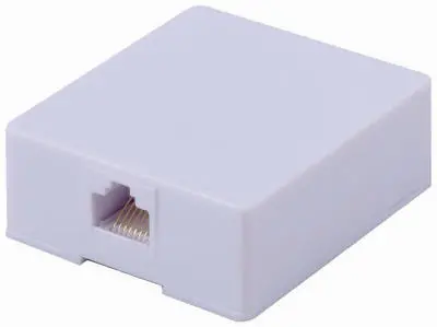 RCA Cat 5e/6 Surface-Mount RJ45 Wall Jack – Low-Profile Network Termination