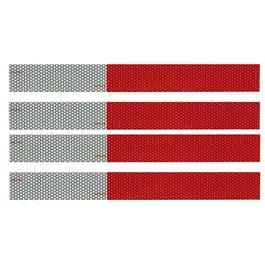 Red and Silver Conspicuity Tape Kit – 12-Inch Reflective Strips, 4-Pack