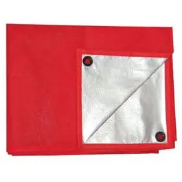 Red and Silver Picnic Blanket or Tarp – 5 ft x 7 ft