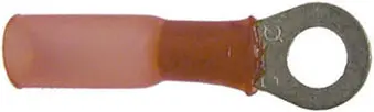 Red Heat-Shrink Ring Terminal for 22–18 AWG Wire