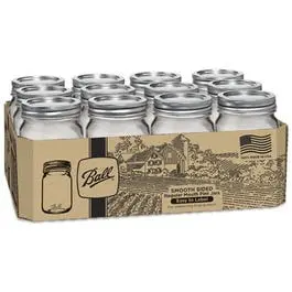 Regular-Mouth Pint-Sized Mason Jars – 12-Unit Pack for Home Preserving