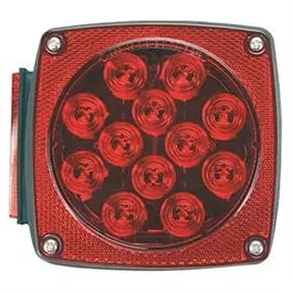 Right-Side Square LED Trailer Light – Stop/Tail/Turn, 4.5-Inch