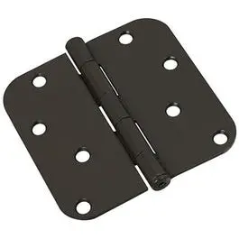Round-Edge Interior Door Hinge – Oil-Rubbed Bronze, 4-Inch