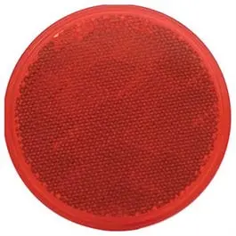 Round Red Trailer Reflector, 3.1875-Inch Diameter