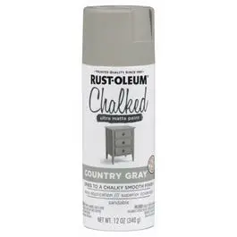 Rust-Oleum Chalked Ultra Matte Spray Paint – Country Gray, 12 oz