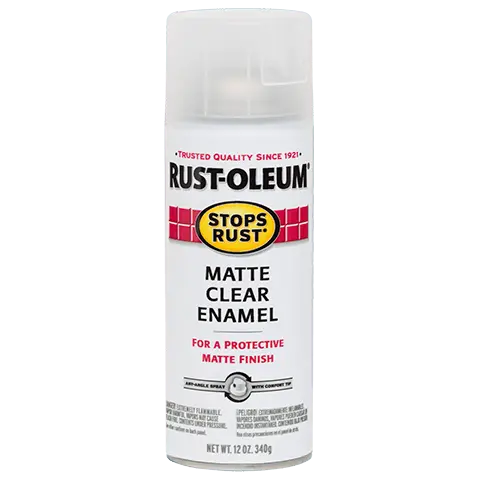 Rust-Oleum Clear Enamel Matte Finish Spray – Protective Non-Yellowing Coating