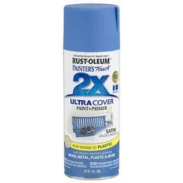 Rust-Oleum Painter’s Touch 2X Satin Finish Spray Paint – Wildflower Blue, 12 oz.