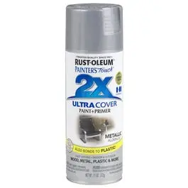 Rust-Oleum Painter’s Touch 2X Spray Paint – Metallic Aluminum, 12 oz