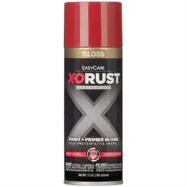 Rust-Resistant Red Gloss Enamel Spray Paint with Built-in Primer – 12 oz