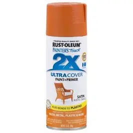 Rustic Orange Satin Spray Paint – Painter’s Touch 2X Formula, 12 oz