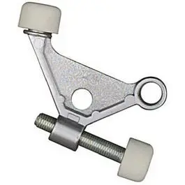 Satin Chrome Hinge-Pin Door Stopper for Interior Doors