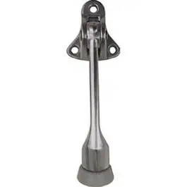 Satin Chrome Kick-Down Wall-Mount Door Stop – 4-Inch