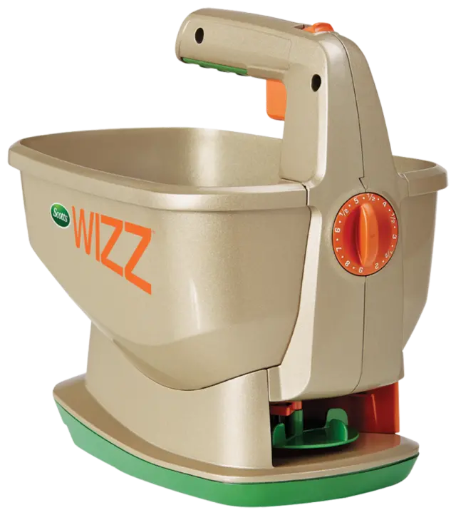 Scotts Wizz Broadcast Spreader – Adjustable Handheld Lawn & Garden Applicator