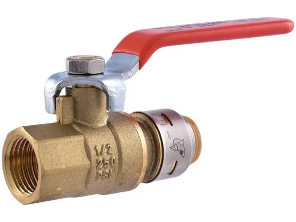 SharkBite Max Push Ball Valve – Full-Port Shut-Off with FNPT Inlet/Outlet