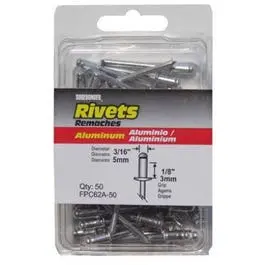 Short Aluminum Rivets – 50-Piece Assortment