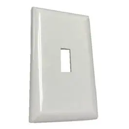 Single-Gang RV Wall Plate – White Plastic