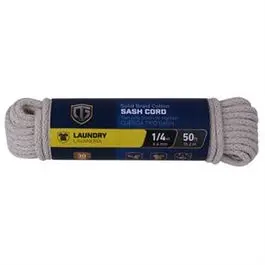 Smooth Braided Cotton Sash Cord – 1/4-Inch Diameter × 50 Feet