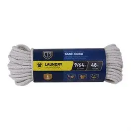 Smooth Braided Cotton Sash Cord – 9/64-Inch Diameter × 48 Feet