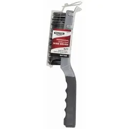 Soft-Grip Wire Brush with Integrated Scraper – Dual-Action Cleaning Tool