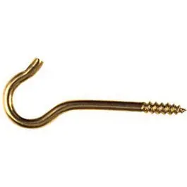 Solid Brass Ceiling Hook – 1-11/16-Inch, 6-Pack